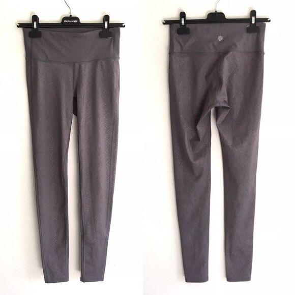 ATHLETA Snake Print Leggings Tights Grey XS - Picture 3 of 4
